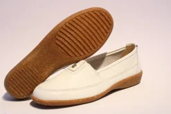 ACO Slipper Cindy leder weiß 341/9501