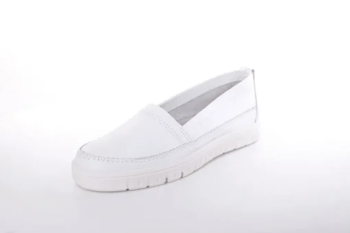 ACO TILDA 06 Damen Slipper Leder weiß, grau  S13 1295/10916