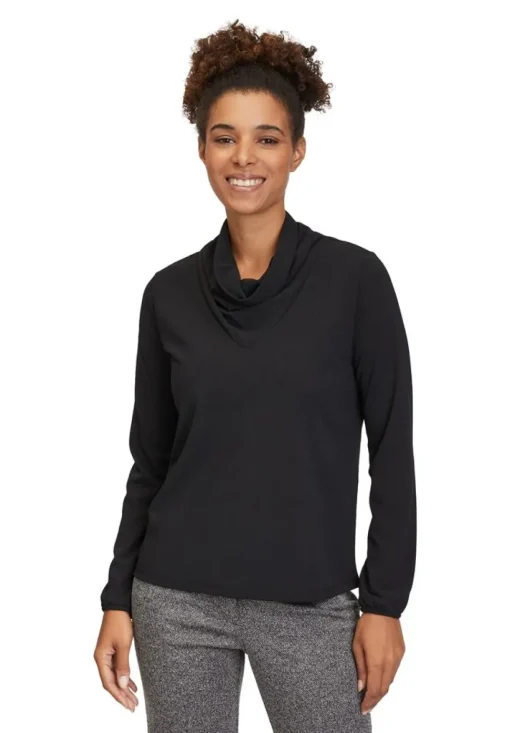 Betty Barclay Blusenshirt Wasserfallausschnitt schwarz S23 29122174