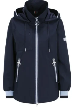 Betty Barclay Outdoorjacke Kapuze Stehkragen Zweiwege Reißverschluss blau S14 76421518