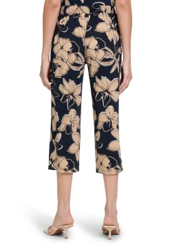 Betty Barclay Schlupfhose Floraler- Print Bundfalten blau S24 60272705