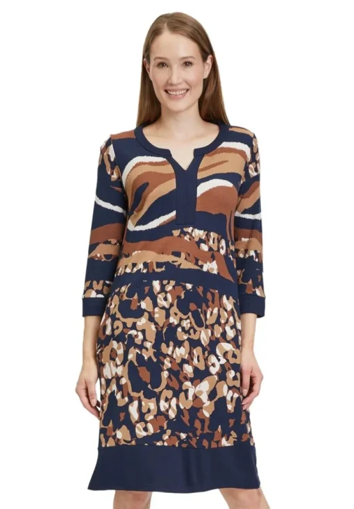 Betty Barclay Shirtkleid Print 3/4 Arm  blau S23 14192166