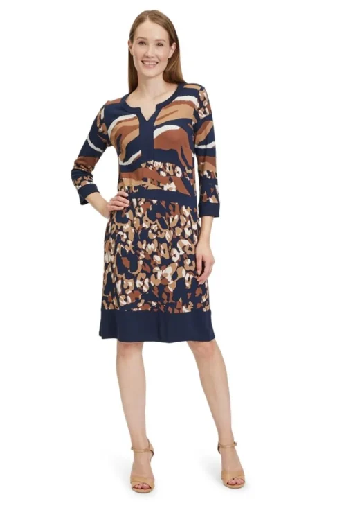 Betty Barclay Shirtkleid Print 3/4 Arm  blau S23 14192166