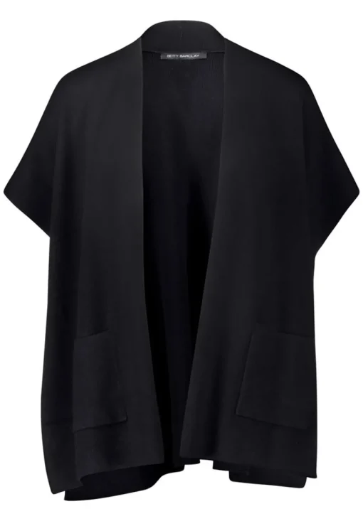 Betty Barclay Strick- Cape Seitenschlitze schwarz S23 50021036