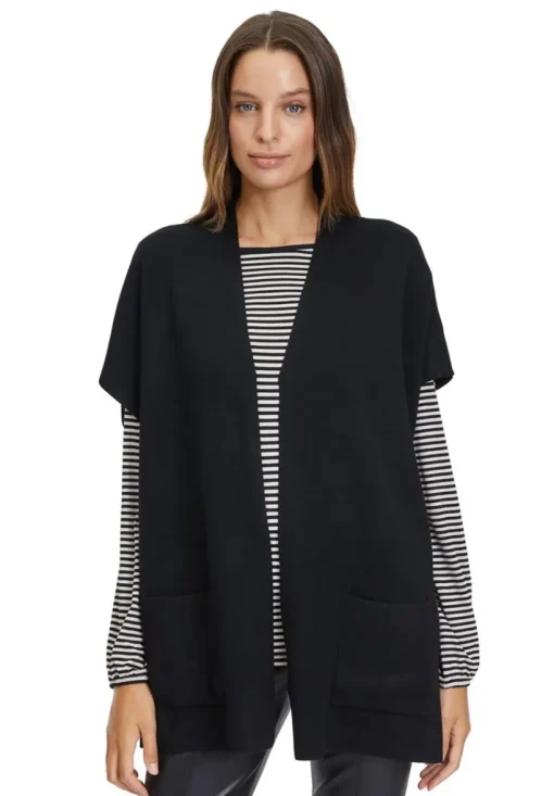Betty Barclay Strick- Cape Seitenschlitze schwarz S23 50021036