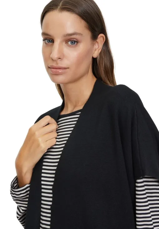 Betty Barclay Strick- Cape Seitenschlitze schwarz S23 50021036