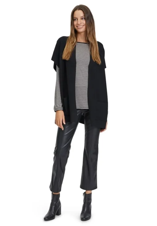 Betty Barclay Strick- Cape Seitenschlitze schwarz S23 50021036