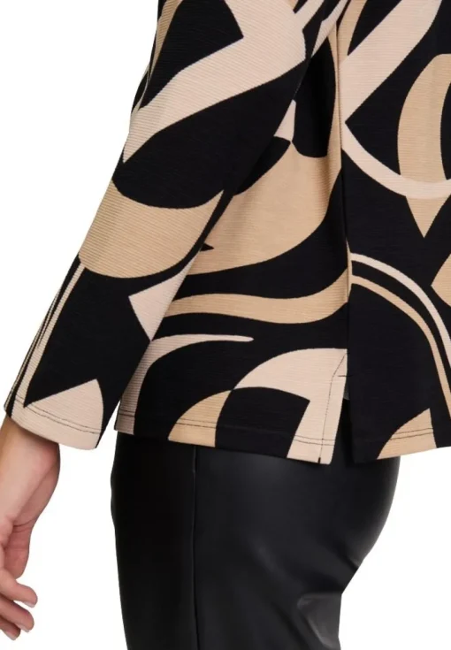 Betty Barclay Sweatshirt Stehkragen SCHWARZ/BEIGE PATTERN 23551066