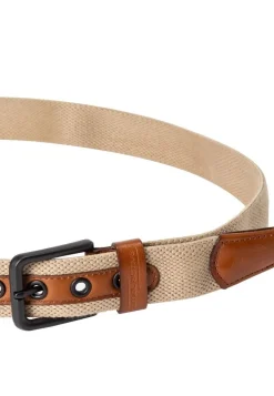 Camel Active Gürtel Baumwolle Leder beige 5B22402220