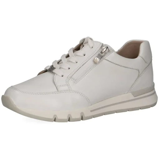 Caprice Damen Sneaker Leder Wechselfußbett H- Weite weiß S14 9-23753-42
