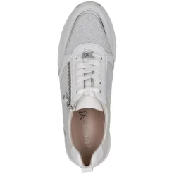 Caprice Damen Sneaker sportlich Materialmix H- Weite Wechselfußbett weiß S14 9-23754-42