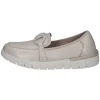 Caprice Slipper Loafer Leder Kettendetail H- Weite Wechselfußbett beige S14 9-24700-42