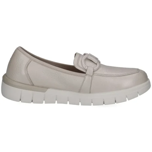 Caprice Slipper Loafer Leder Kettendetail H- Weite Wechselfußbett beige S14 9-24700-42