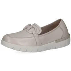 Caprice Slipper Loafer Leder Kettendetail H- Weite Wechselfußbett beige S14 9-24700-42