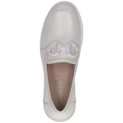 Caprice Slipper Loafer Leder Kettendetail H- Weite Wechselfußbett beige S14 9-24700-42