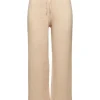 EDC Strickhose weites Bein Wolle elastischer Kordelzugbund beige S21 091CC1B301