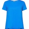 Esprit Klassisches Rundhals-T-Shirt blau, pink S23 053EE1K302