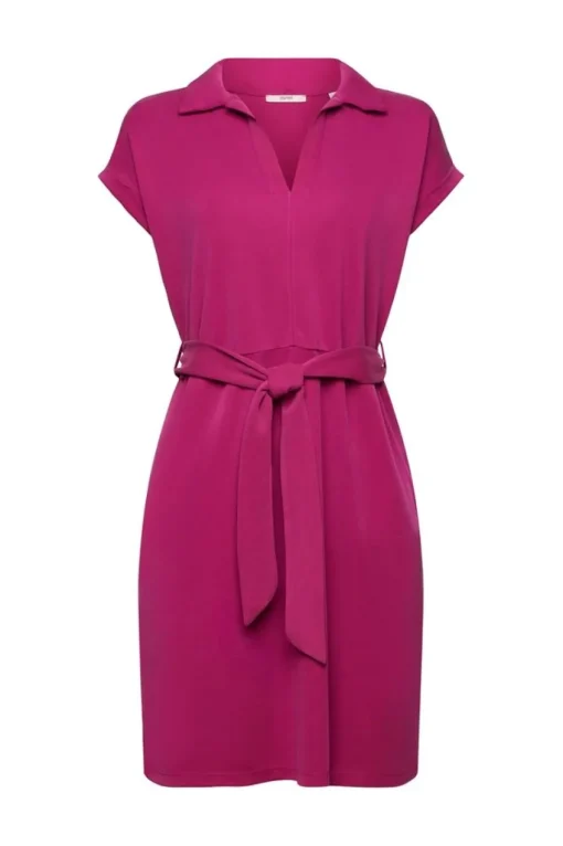 Esprit Strickkleid mit Bindegürtel, TENCEL™ pink S23 043EE1E334