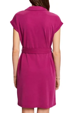 Esprit Strickkleid mit Bindegürtel, TENCEL™ pink S23 043EE1E334