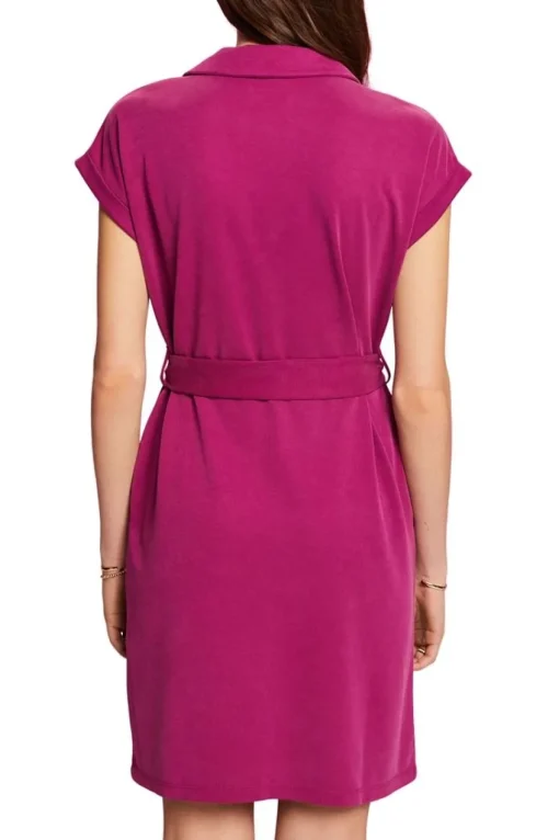 Esprit Strickkleid mit Bindegürtel, TENCEL™ pink S23 043EE1E334
