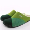 Fuß Bequem Damen Hausschuh Pantolette grün S23 106/01-184