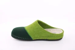 Fuß Bequem Damen Hausschuh Pantolette grün S23 106/01-184