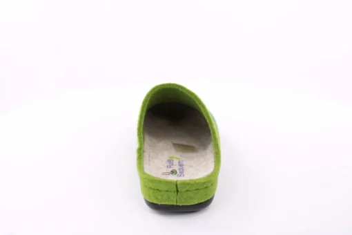 Fuß Bequem Damen Hausschuh Pantolette grün S23 106/01-184