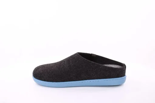 Fuß Bequem Herren Hausschuh Pantolette Wechselfußbett blau, schwarz S23 801/01