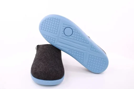 Fuß Bequem Herren Hausschuh Pantolette Wechselfußbett blau, schwarz S23 801/01