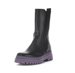 Gabor Biker Boots Leder Warmfutter Wechselfußbett farbige Sohle schwarz S23 31.724.23
