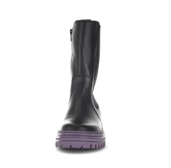 Gabor Biker Boots Leder Warmfutter Wechselfußbett farbige Sohle schwarz S23 31.724.23