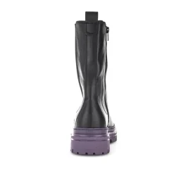 Gabor Biker Boots Leder Warmfutter Wechselfußbett farbige Sohle schwarz S23 31.724.23