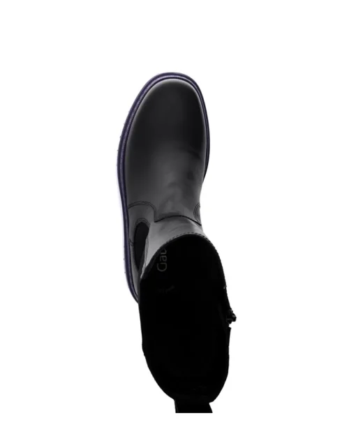 Gabor Biker Boots Leder Warmfutter Wechselfußbett farbige Sohle schwarz S23 31.724.23