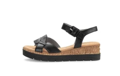 Gabor Damen Keilsandalette Leder COMFORT-Mehrweite G schwarz  S14 42.704.57