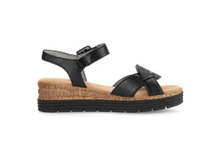 Gabor Damen Keilsandalette Leder COMFORT-Mehrweite G schwarz  S14 42.704.57
