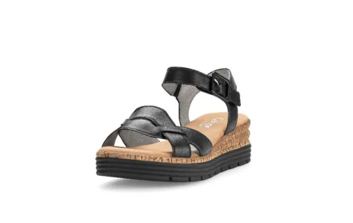 Gabor Damen Keilsandalette Leder COMFORT-Mehrweite G schwarz  S14 42.704.57