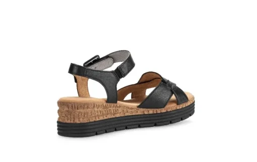 Gabor Damen Keilsandalette Leder COMFORT-Mehrweite G schwarz  S14 42.704.57