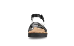 Gabor Damen Keilsandalette Leder COMFORT-Mehrweite G schwarz  S14 42.704.57