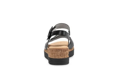 Gabor Damen Keilsandalette Leder COMFORT-Mehrweite G schwarz  S14 42.704.57