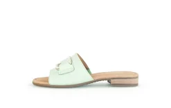 Gabor Pantolette Leder Zierschnalle COMFORT-Mehrweite G grün S14 42.792.53