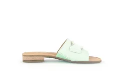 Gabor Pantolette Leder Zierschnalle COMFORT-Mehrweite G grün S14 42.792.53