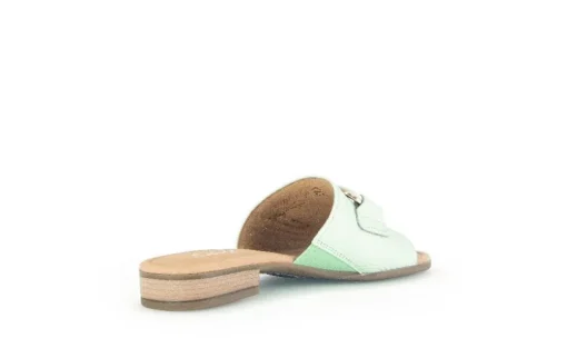 Gabor Pantolette Leder Zierschnalle COMFORT-Mehrweite G grün S14 42.792.53