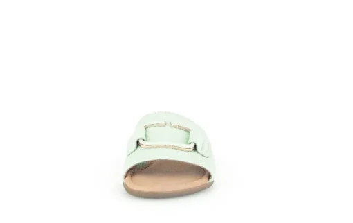Gabor Pantolette Leder Zierschnalle COMFORT-Mehrweite G grün S14 42.792.53