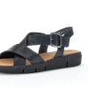 Gabor Plateau Sandale Leder schwarz S12  84.603.27