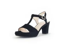 Gabor Riemchensandale Rauleder COMFORT-Mehrweite G schwarz S14  42.391.47