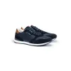 Lloyd Herren Sneaker EDMOND gelochtes Leder Variofootbed BLAU/BRAUN 14-414-18