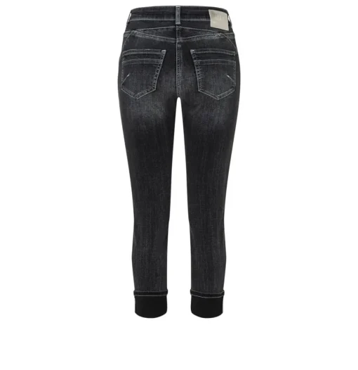 MAC JEANS Rich Slim Five- Pocket- Style umgeschlagener Saum grau S23 0389L576690