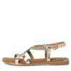 Marco Tozzi Damen Sandale Leder gold S14 2-28143-42