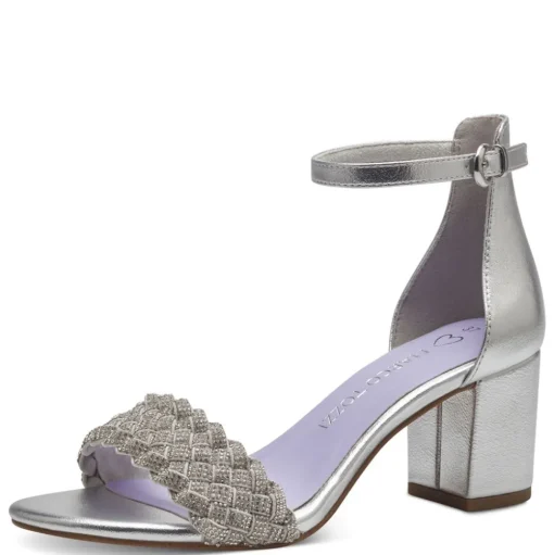 Marco Tozzi Damen Sandalette silber S14 2-28399-42