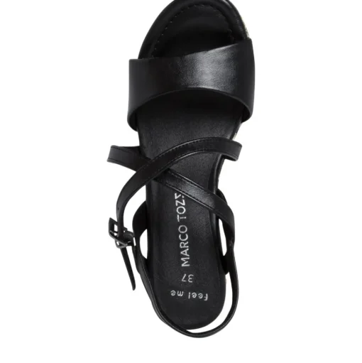 MARCO TOZZI Damen Sandalette Wedges Keilabsatz schwarz S12  2-2-28371-28